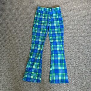 Plaid dolls kill bell bottom pants. Stretchy.